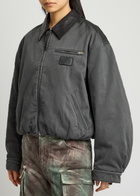 Acne Studios Okra Padded Twill Bomber Jacket Grey