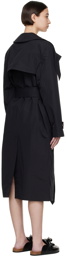 JW Anderson Black Cotton Trench Coat