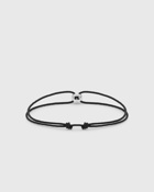 Le Gramme 1g Polished Sterling Silver Entrelacs Black Cord Bracelet Black - Mens - Jewellery