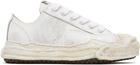 Maison MIHARA YASUHIRO White 'Hank' OG Sole Shrink Leather Low-Top Sneakers