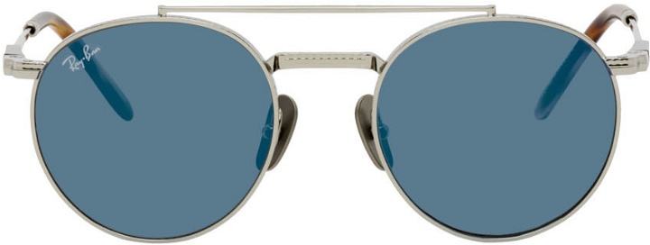 Photo: Ray-Ban Silver Round II Titanium Sunglasses