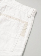 Blue Blue Japan - Cropped Slim-Fit Patchwork Cotton Trousers - Neutrals