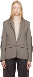 Kiko Kostadinov Gray Seneca Tailored Blazer