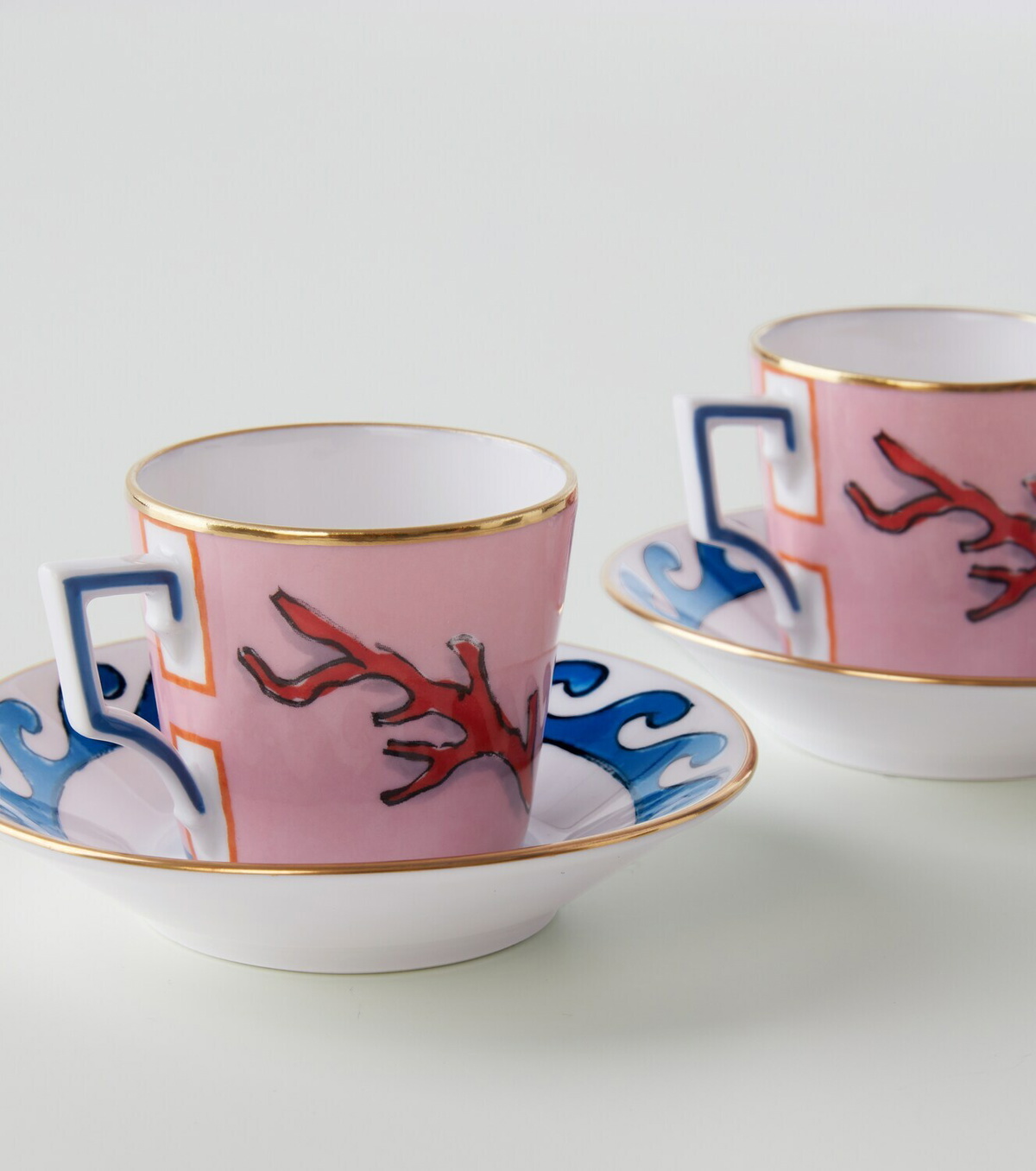 Ginori 1735 Il Viaggio di Nettuno set of 2 coffee cups and saucers