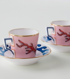 Ginori 1735 Il Viaggio di Nettuno set of 2 coffee cups and saucers