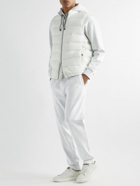 Brunello Cucinelli - Straight-Leg Cotton-Blend Jersey Sweatpants - Gray