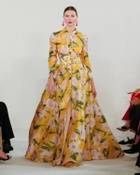 Carolina Herrera Floral silk chiffon gown
