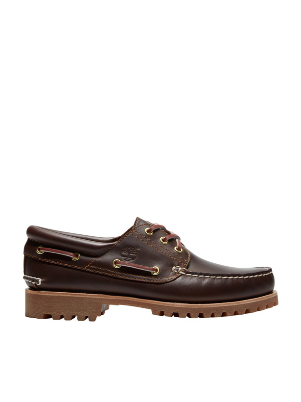 Photo: Timberland - Authentic 3-Eye Lug Leather Boat Shoes - Brown