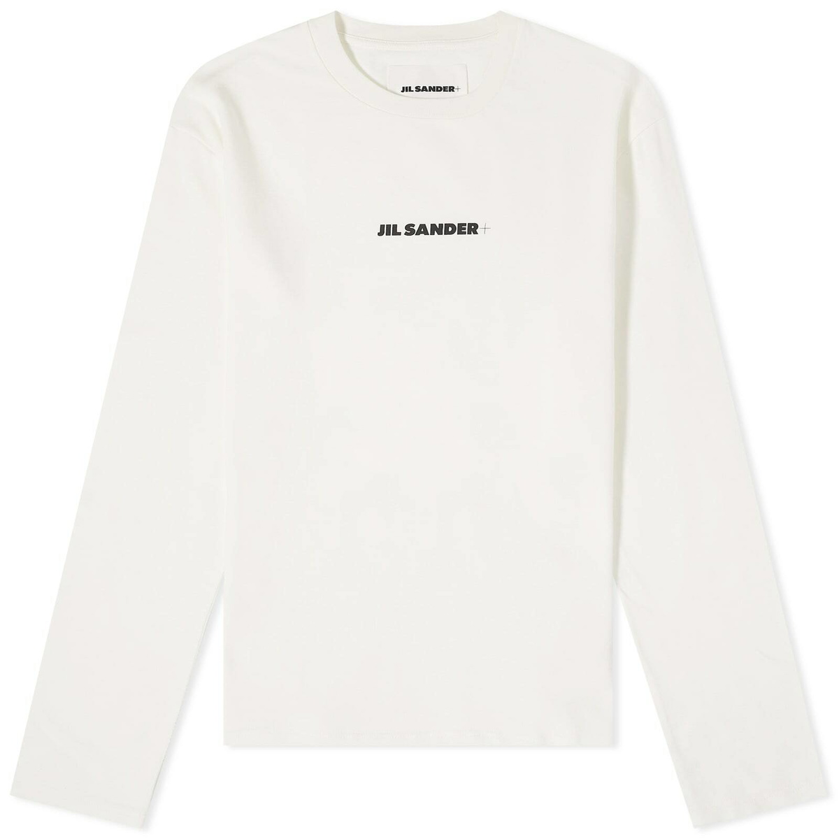 Jil Sander+ Men's Jil Sander Plus Long Sleeve Logo Active T-Shirt in  Porcelain