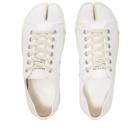 Maison Margiela Men's Canvas Tabi Low Sneakers in White