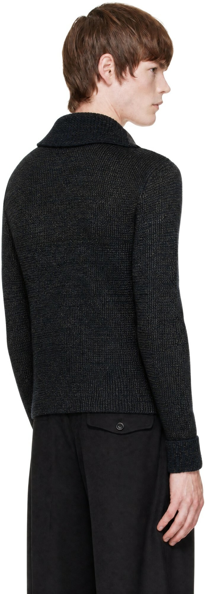 RRL Navy Wool Shawl Cardigan