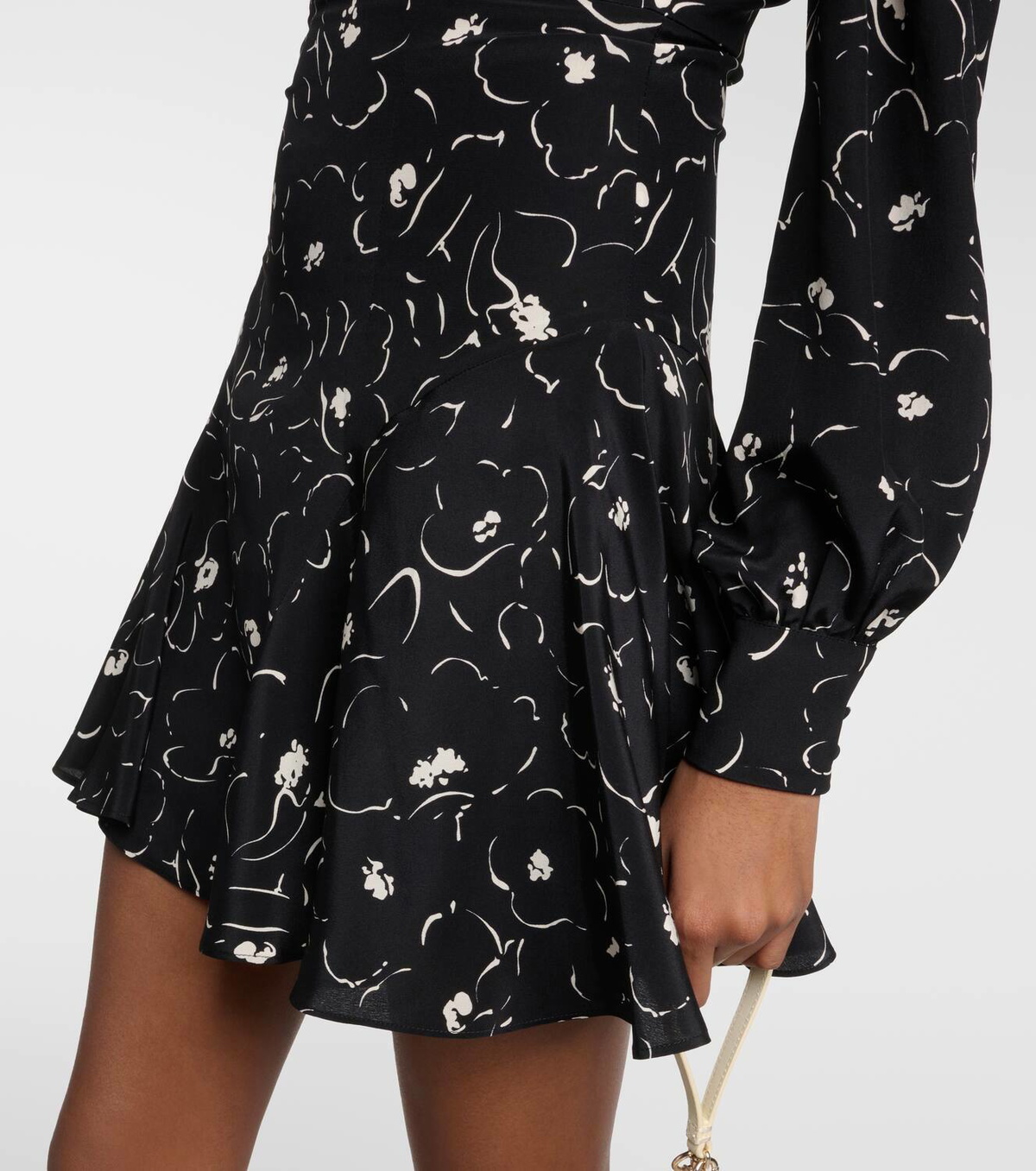 Alessandra Rich Floral silk and lace minidress Alessandra Rich