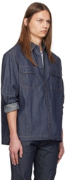John Elliott Indigo Princeton Work Denim Shirt