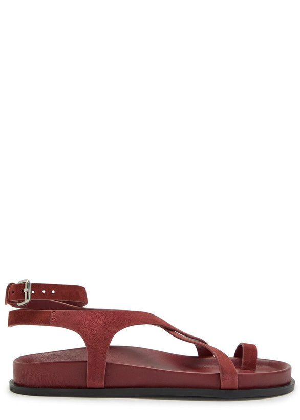 Photo: A.emery Jalen Slim Suede Sandals Red