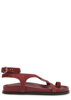 A.emery Jalen Slim Suede Sandals Red