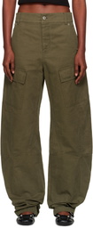 We11done Khaki Curved Trousers