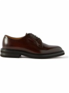 Brunello Cucinelli - Glossed-Leather Derby Shoes - Brown