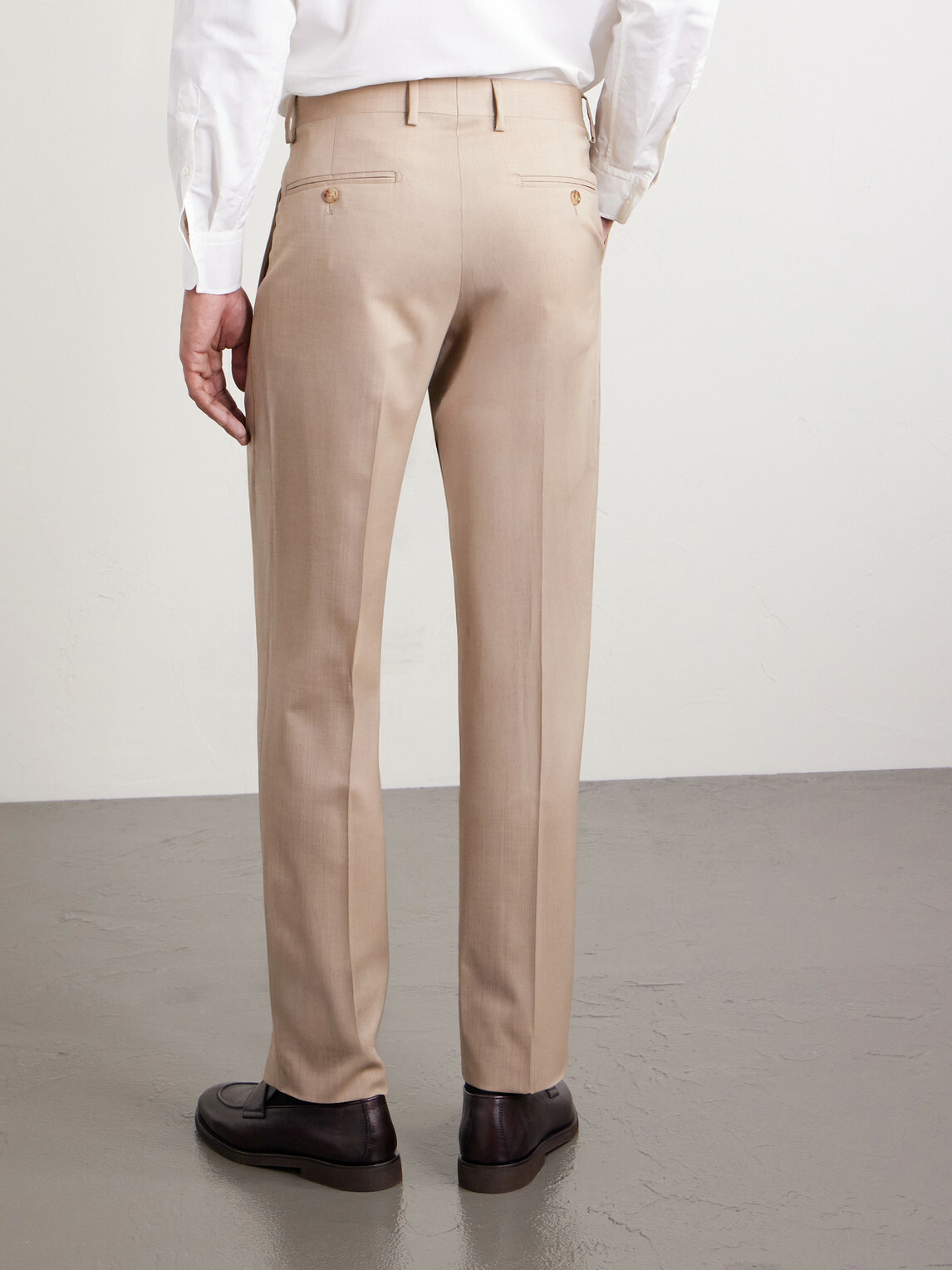 Lardini - Straight-Leg Virgin Wool Suit Trousers - Neutrals