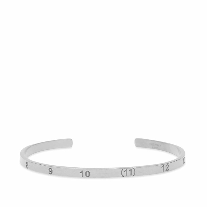 Photo: Maison Margiela Men's Number Logo Bangle in Palladium