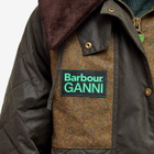 Barbour Women's x Ganni Short Burghley Jacket in Archive Olive/Tan