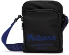 Alexander McQueen Black & Blue Printed Bag