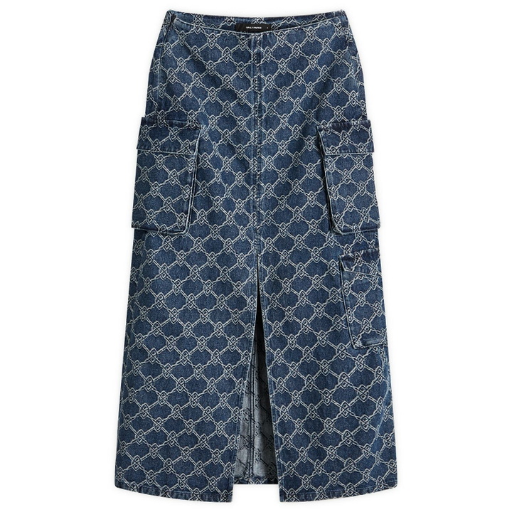 Photo: Daily Paper Women's Zora Denim Cargo Skirt in Blue