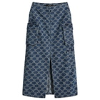 Daily Paper Women's Zora Denim Cargo Skirt in Blue