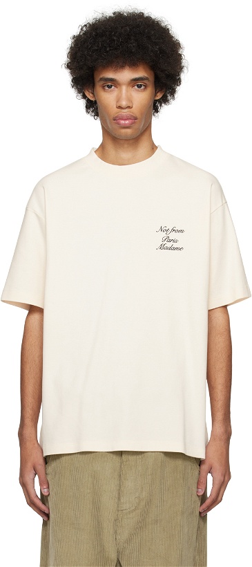 Photo: Drôle De Monsieur Off-White 'Le T-Shirt Slogan Cursive' T-Shirt