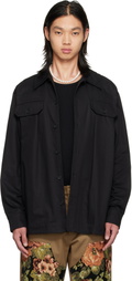 Simone Rocha Black Military Overshirt