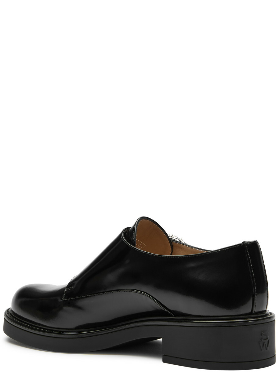 Stuart Weitzman Leighton Embellished Leather Monk Strap