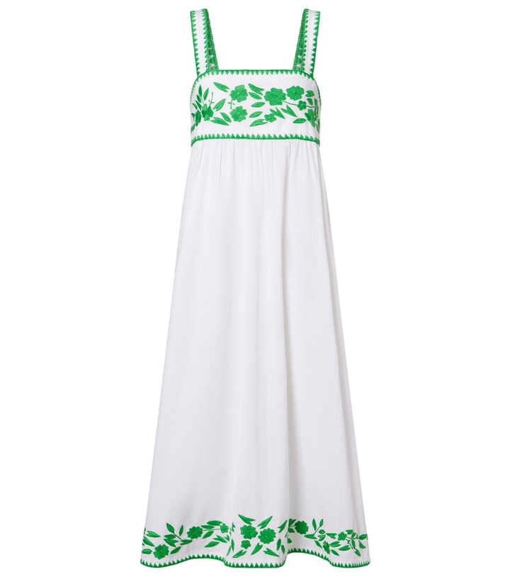 Photo: Juliet Dunn Embroidered cotton and linen midi dress