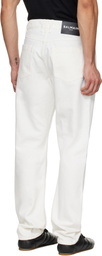 Balmain White Straight-Cut Jeans