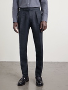 Slowear - Venezia 1951 Tapered Pleated Linen Trousers - Blue