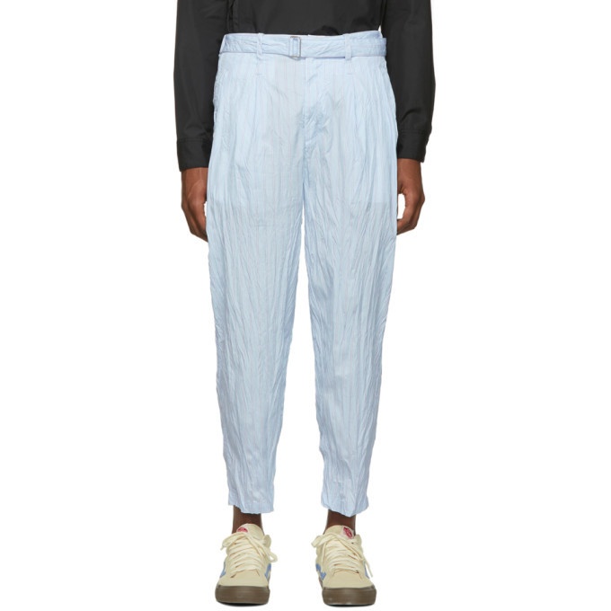 Photo: 3.1 Phillip Lim Blue Relaxed Pleated Trousers
