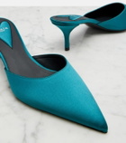Alaïa Le Coeur satin mules