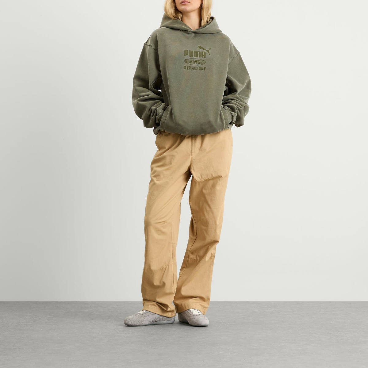 Puma x REPRESENT Graphic Hoodie in Night Pine