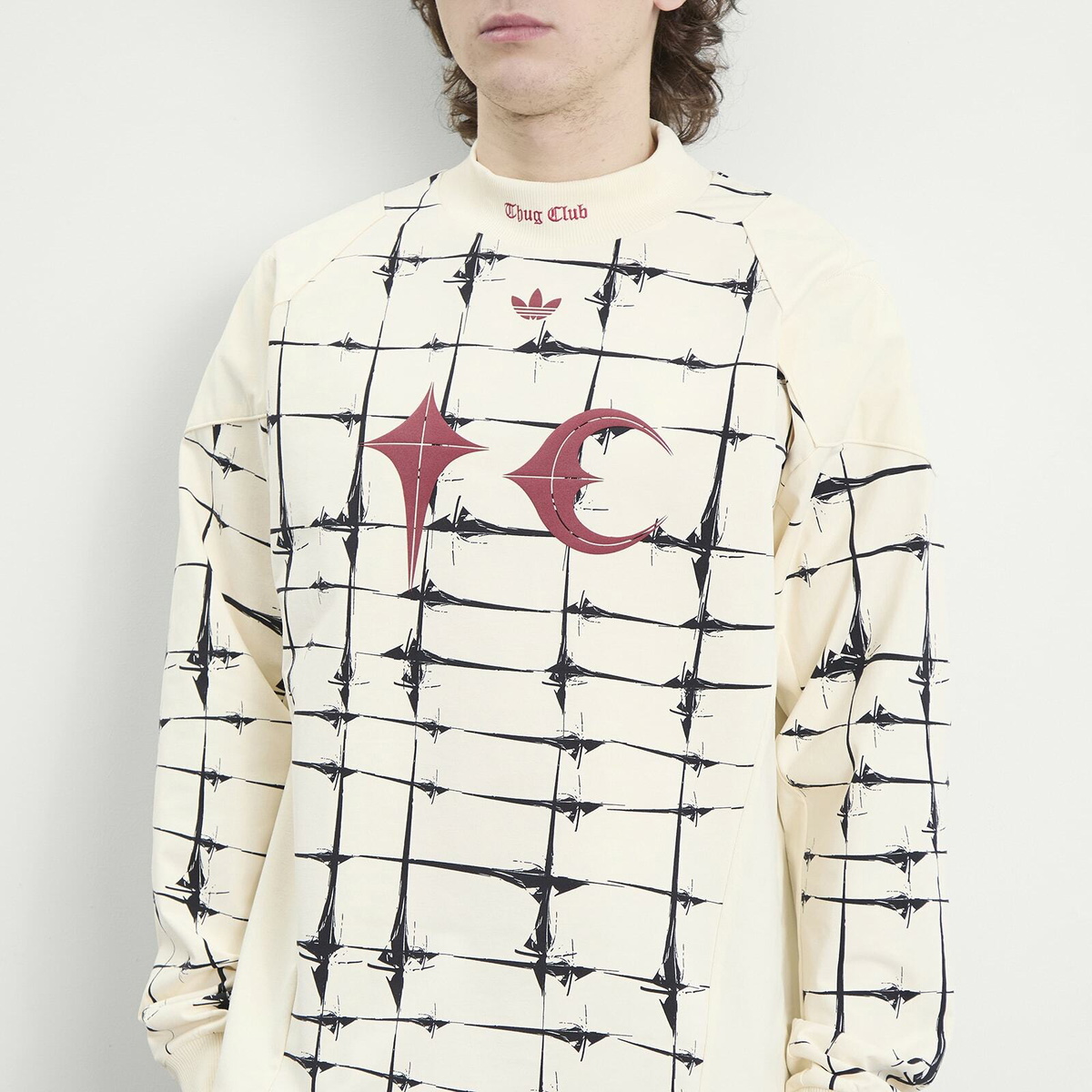 Adidas Men's x Thug Club Goalie Long Sleeve Top in Cream White