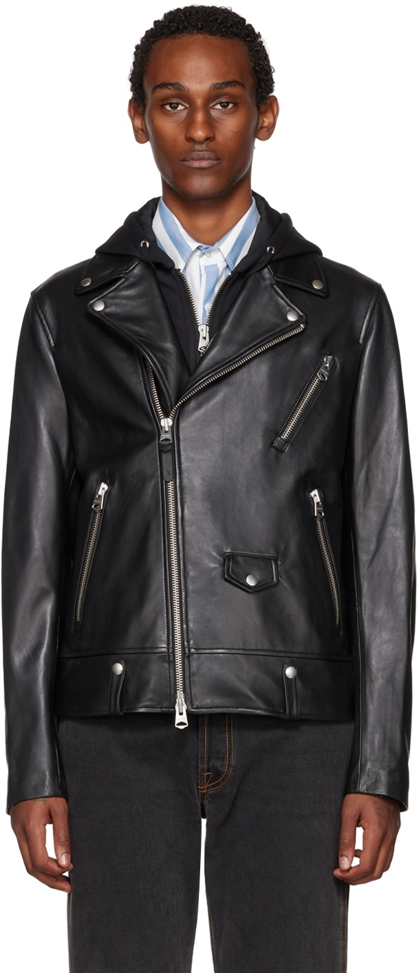 Mackage Black Leather Magnus-R Jacket Mackage