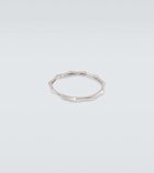 Rainbow K Bamboo 14kt white gold bangle with diamonds