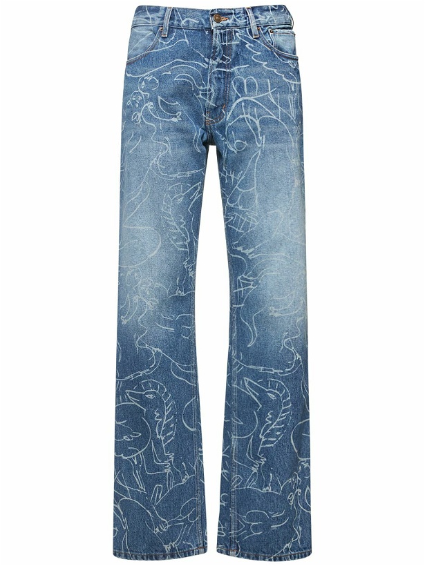 Photo: GAUCHERE - Graphic Print Low Rise Denim Jeans