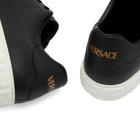 Versace Men's Greek Sole Sneakers in Black