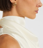 Ferragamo Embellished gold-plated hoop earrings
