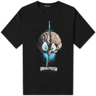 Undercoverism Men's Brain Logo Print Oversized T-Shirt in Black