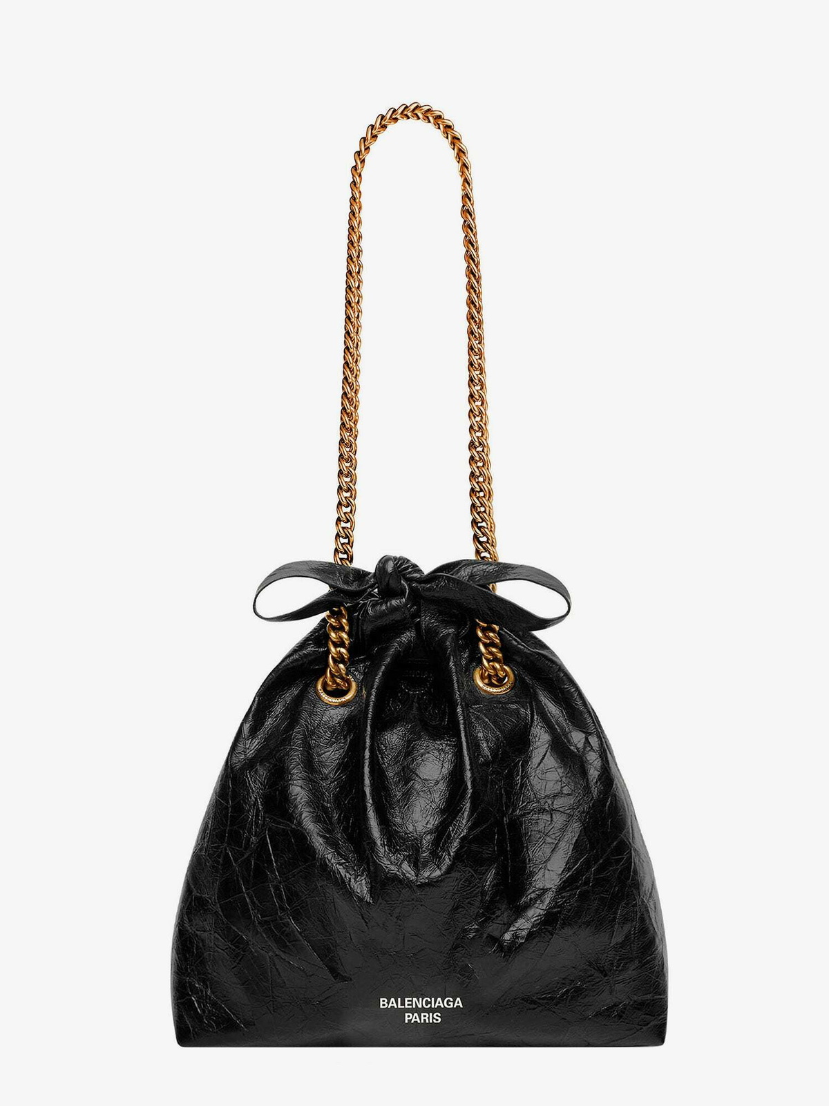 Balenciaga Crush Black Womens Bucket Bag Balenciaga