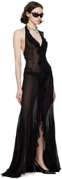 MISBHV Black Ruffled Maxi Dress
