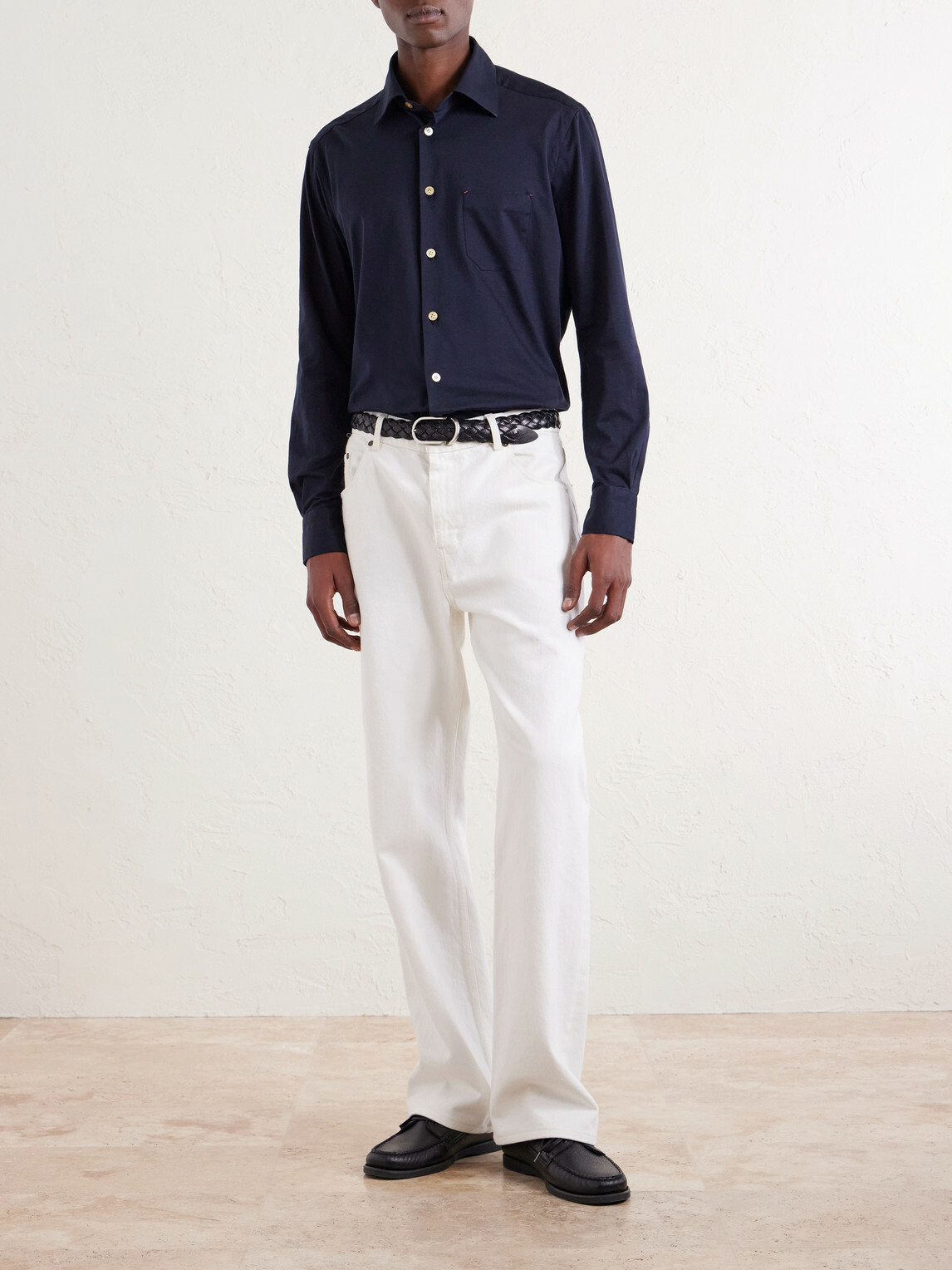 Kiton - Cotton-Jersey Shirt - Blue