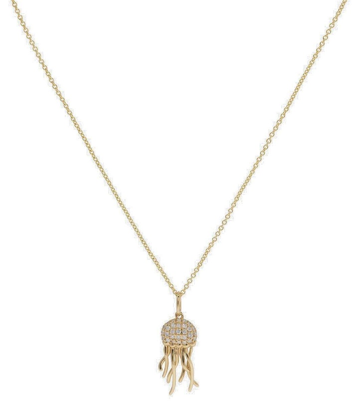 Photo: Sydney Evan Jellyfish 14kt gold necklace with diamonds