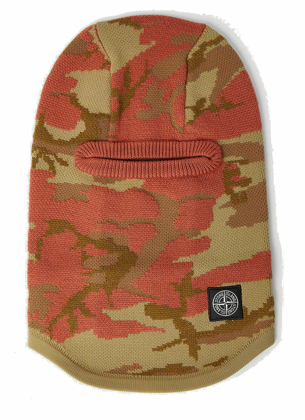 Photo: Logo Patch Camouflage Balaclava in Multicolour