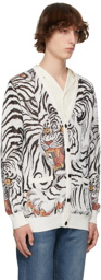 WACKO MARIA White Tiger 'Guilty Parties' Cardigan