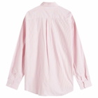 Sporty & Rich Hotel du Cap Cursive Oversized Shirt in Pink/White Thin Stripe White